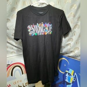 Among Us Black Kids Short Sleeve Tee